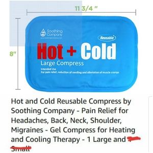 Hot and cold reusablecompress by soothing company.